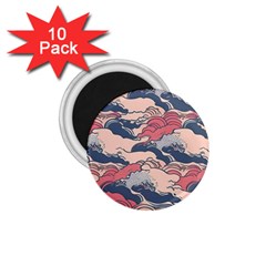 Waves Ocean Sea Water Pattern Rough Seas 1 75  Magnets (10 Pack)  by Ravend