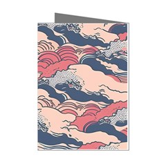 Waves Ocean Sea Water Pattern Rough Seas Mini Greeting Cards (pkg Of 8) by Ravend