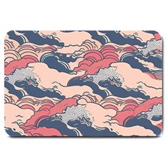 Waves Ocean Sea Water Pattern Rough Seas Large Doormat by Ravend