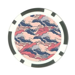 Waves Ocean Sea Water Pattern Rough Seas Poker Chip Card Guard (10 Pack) by Ravend