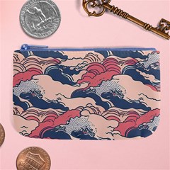 Waves Ocean Sea Water Pattern Rough Seas Large Coin Purse by Ravend