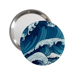 Waves Ocean Sea Pattern Water Tsunami Rough Seas 2 25  Handbag Mirrors by Ravend