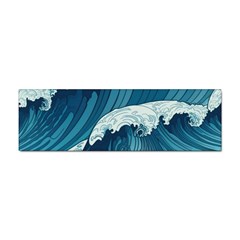 Waves Ocean Sea Pattern Water Tsunami Rough Seas Sticker (bumper) by Ravend