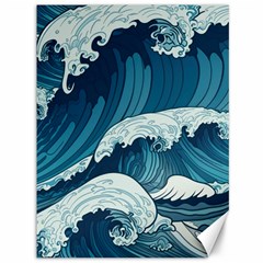 Waves Ocean Sea Pattern Water Tsunami Rough Seas Canvas 36  X 48  by Ravend