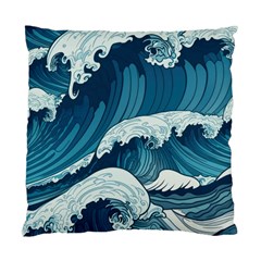 Waves Ocean Sea Pattern Water Tsunami Rough Seas Standard Cushion Case (one Side) by Ravend