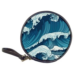 Waves Ocean Sea Pattern Water Tsunami Rough Seas Classic 20-cd Wallets by Ravend