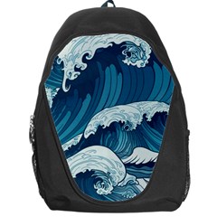 Waves Ocean Sea Pattern Water Tsunami Rough Seas Backpack Bag