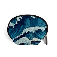 Waves Ocean Sea Pattern Water Tsunami Rough Seas Accessory Pouch (small) by Ravend