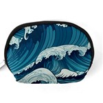 Waves Ocean Sea Pattern Water Tsunami Rough Seas Accessory Pouch (Medium) Back