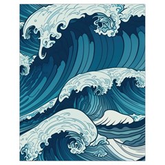 Waves Ocean Sea Pattern Water Tsunami Rough Seas Drawstring Bag (small) by Ravend