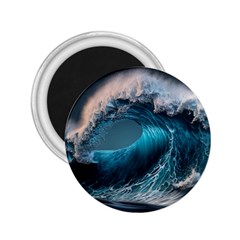 Tsunami Waves Ocean Sea Water Rough Seas 2 25  Magnets by Ravend