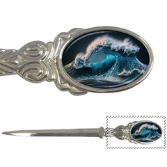 Tsunami Waves Ocean Sea Water Rough Seas Letter Opener by Ravend