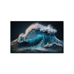 Tsunami Waves Ocean Sea Water Rough Seas Sticker (rectangular) by Ravend