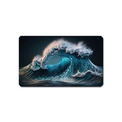 Tsunami Waves Ocean Sea Water Rough Seas Magnet (name Card) by Ravend