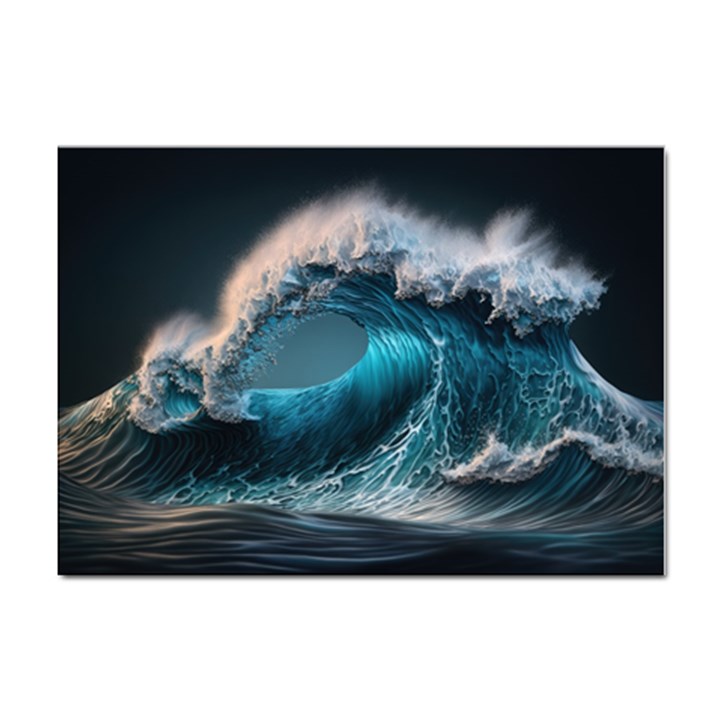 Tsunami Waves Ocean Sea Water Rough Seas Sticker A4 (10 pack)