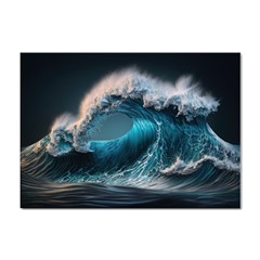 Tsunami Waves Ocean Sea Water Rough Seas Sticker A4 (100 Pack) by Ravend