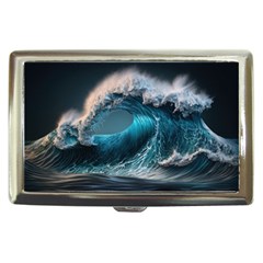 Tsunami Waves Ocean Sea Water Rough Seas Cigarette Money Case by Ravend