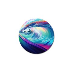 Waves Ocean Sea Tsunami Nautical Nature Water Golf Ball Marker (4 Pack) by Ravend