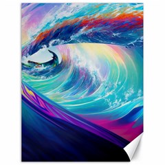 Waves Ocean Sea Tsunami Nautical Nature Water Canvas 18  X 24  by Ravend