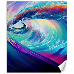 Waves Ocean Sea Tsunami Nautical Nature Water Canvas 20  X 24  by Ravend