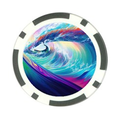 Waves Ocean Sea Tsunami Nautical Nature Water Poker Chip Card Guard (10 Pack) by Ravend