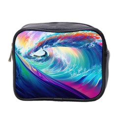 Waves Ocean Sea Tsunami Nautical Nature Water Mini Toiletries Bag (two Sides) by Ravend