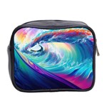 Waves Ocean Sea Tsunami Nautical Nature Water Mini Toiletries Bag (Two Sides) Back