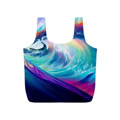 Waves Ocean Sea Tsunami Nautical Nature Water Full Print Recycle Bag (s) by Ravend