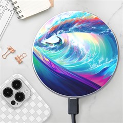 Waves Ocean Sea Tsunami Nautical Nature Water Wireless Fast Charger(white) by Ravend