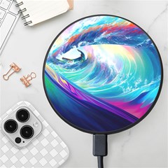 Waves Ocean Sea Tsunami Nautical Nature Water Wireless Fast Charger(black)