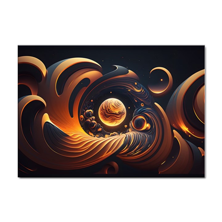 Ai Generated Swirl Space Design Fractal Light Abstract Sticker A4 (100 pack)