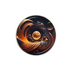 Ai Generated Swirl Space Design Fractal Light Abstract Hat Clip Ball Marker by Ravend