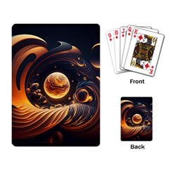 Ai Generated Swirl Space Design Fractal Light Abstract Playing Cards Single Design (rectangle)