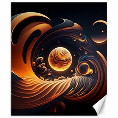 Ai Generated Swirl Space Design Fractal Light Abstract Canvas 8  X 10  by Ravend