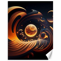 Ai Generated Swirl Space Design Fractal Light Abstract Canvas 12  X 16  by Ravend