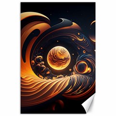 Ai Generated Swirl Space Design Fractal Light Abstract Canvas 24  X 36  by Ravend