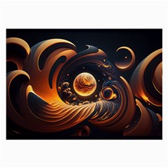 Ai Generated Swirl Space Design Fractal Light Abstract Large Glasses Cloth by Ravend