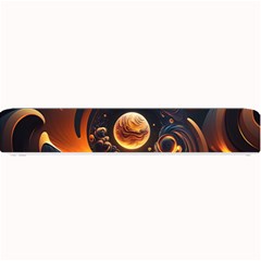 Ai Generated Swirl Space Design Fractal Light Abstract Small Bar Mat by Ravend