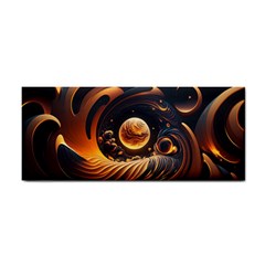 Ai Generated Swirl Space Design Fractal Light Abstract Hand Towel by Ravend