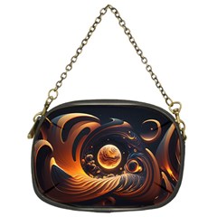 Ai Generated Swirl Space Design Fractal Light Abstract Chain Purse (two Sides) by Ravend