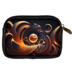 Ai Generated Swirl Space Design Fractal Light Abstract Digital Camera Leather Case Back