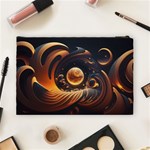 Ai Generated Swirl Space Design Fractal Light Abstract Cosmetic Bag (Large) Back