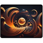 Ai Generated Swirl Space Design Fractal Light Abstract Fleece Blanket (Medium) 58.8 x47.4  Blanket Back