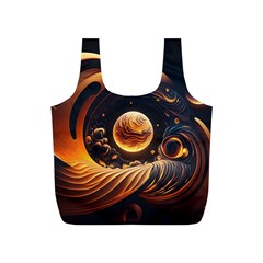 Ai Generated Swirl Space Design Fractal Light Abstract Full Print Recycle Bag (s) by Ravend