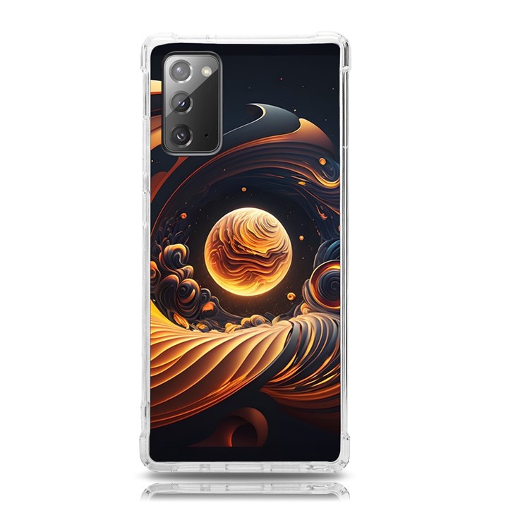 Ai Generated Swirl Space Design Fractal Light Abstract Samsung Galaxy Note 20 TPU UV Case