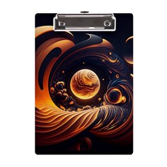 Ai Generated Swirl Space Design Fractal Light Abstract A5 Acrylic Clipboard