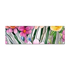 Beautiful Big Blooming Flowers Watercolor Sticker (bumper) by GardenOfOphir