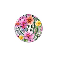 Beautiful Big Blooming Flowers Watercolor Golf Ball Marker by GardenOfOphir