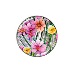 Beautiful Big Blooming Flowers Watercolor Hat Clip Ball Marker (4 Pack) by GardenOfOphir