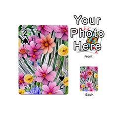 Beautiful Big Blooming Flowers Watercolor Playing Cards 54 Designs (mini) by GardenOfOphir